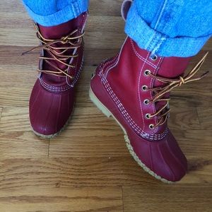 LL bean red boots